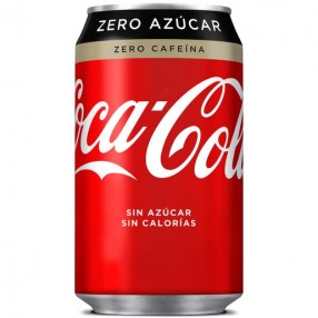 COCA COLA zero calorias zero cafeina lata 33 cl